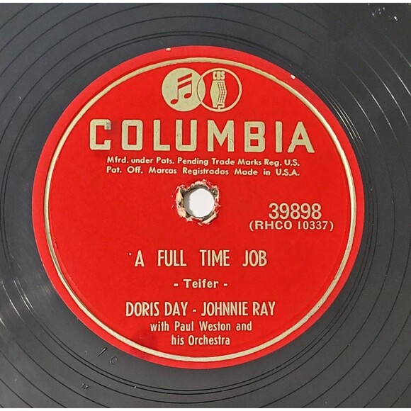 78 Pop DORIS DAY JOHNNIE RAY Ma Says Pa Says / A Full Time Job COLUMBIA 39898 E - Picture 3 of 4